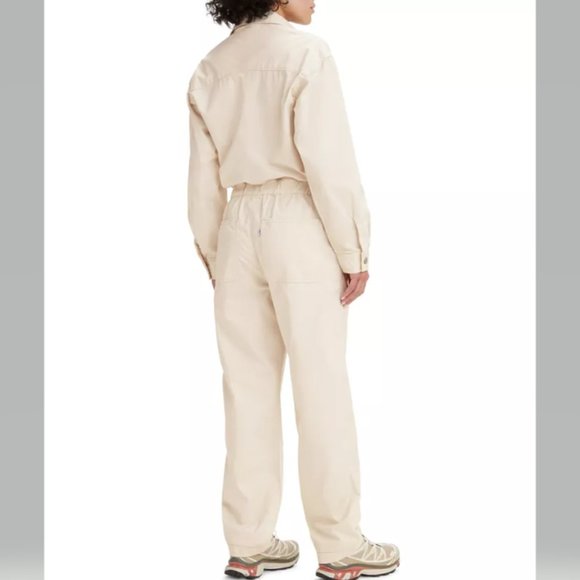Levis Cargo Jumpsuit Coveralls in White Grey Ivory Sizes S and M NWT - Picture 2 of 10
